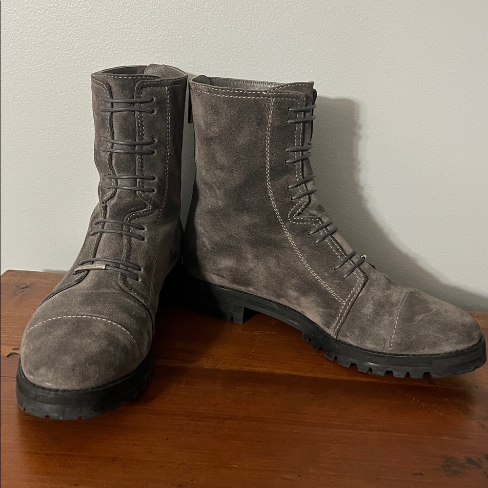 JIMMY CHOO Piper Suede Combat Boots Size 40